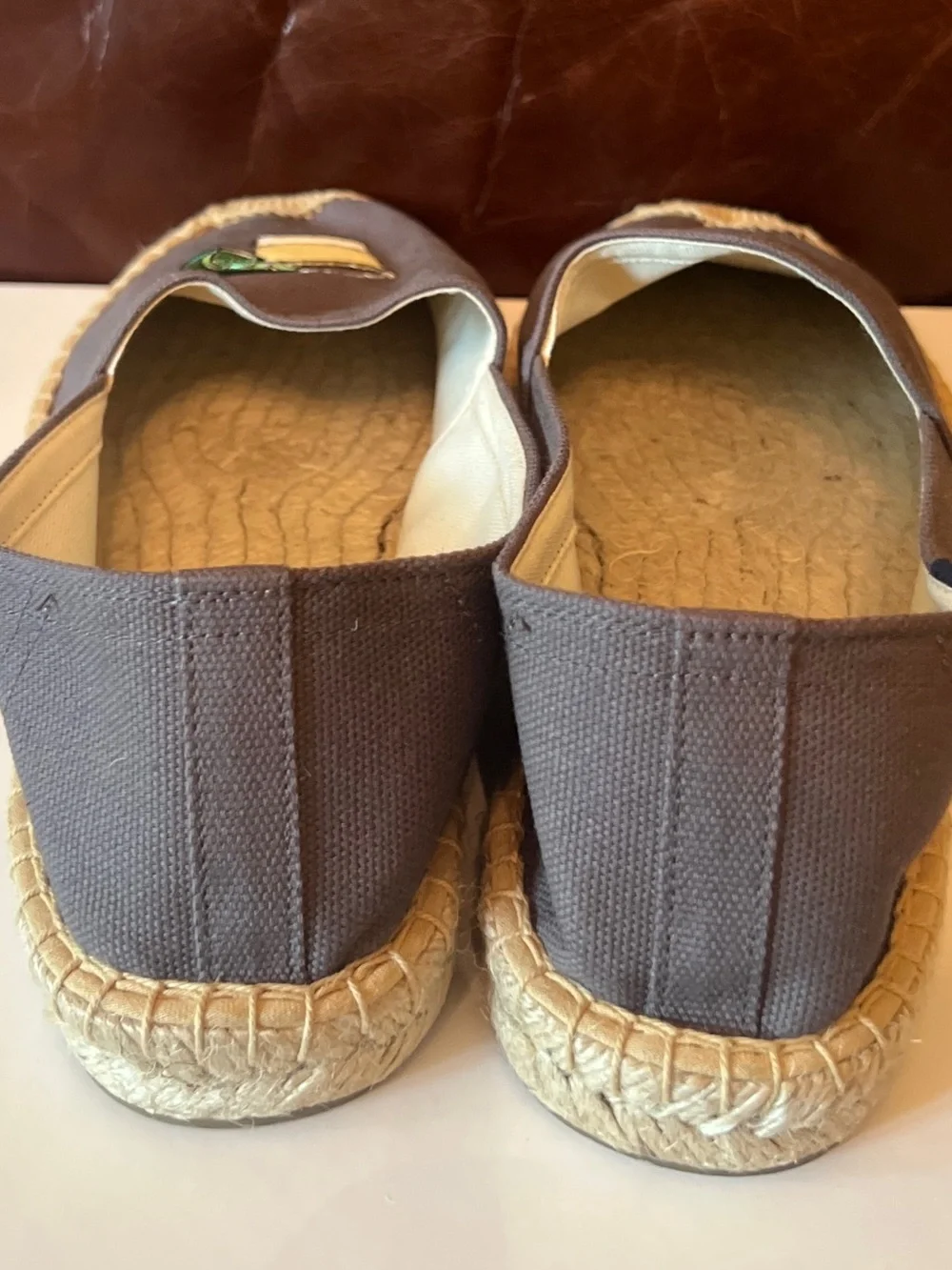 Soludos Mens Original Espadrille Embroidery Beer Ceniza Gray Sz 8-8.5 New